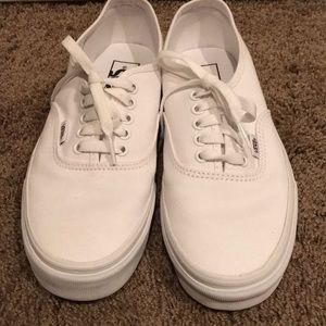 White lace up Vans size 8.5 Womens